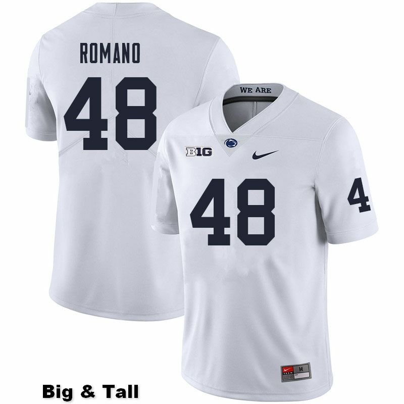 NCAA Nike Men's Penn State Nittany Lions Cody Romano #48 College Football Authentic Big & Tall White Stitched Jersey EIQ6898SO